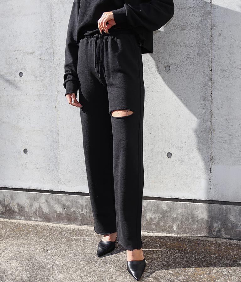 ダメージスウェットセットアップ トップス ロングパンツ Anap レディースファッション通販anapオンライン