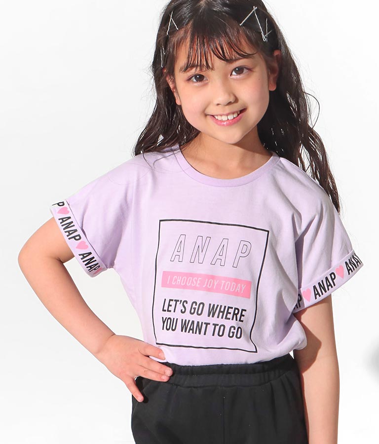 袖ロールアップドルマンTシャツ(トップス/Tシャツ) | ANAP KIDS
