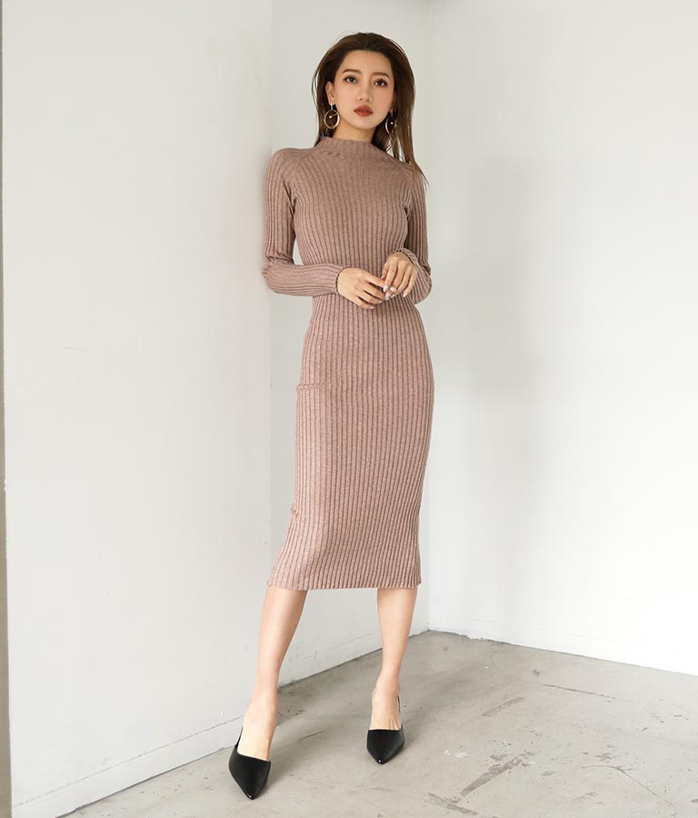 ワイドリブハイネックワンピース ワンピース ドレス ロングワンピ Anap レディースファッション通販anapオンライン