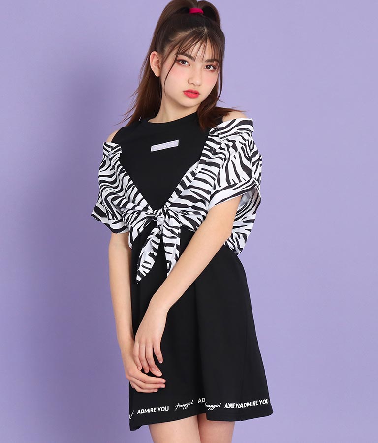 シャツレイヤード風ワンピース ワンピース ドレス ミディアムワンピ Anap Girl レディースファッション通販anapオンライン