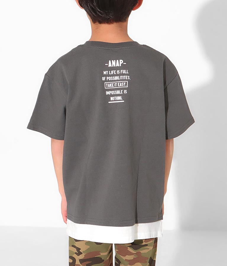 レイヤード風プリントTシャツ(トップス/Tシャツ) | ANAP KIDS