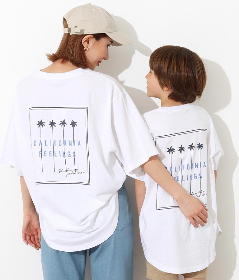 【KIDS】パームツリー刺繍ラウンドヘムビックTシャツ(トップス/Tシャツ) | anap mimpi