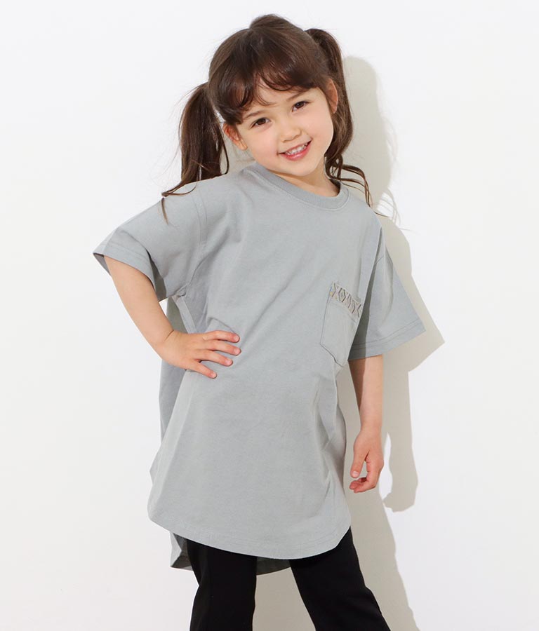 【KIDS】オルテガ刺繍ラウンドヘムビックTシャツ(トップス/Tシャツ) | anap mimpi