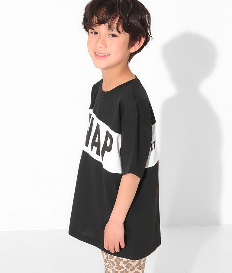 吸水速乾ANAPプリント切替バイカラーTシャツ(トップス/Tシャツ) | ANAP KIDS