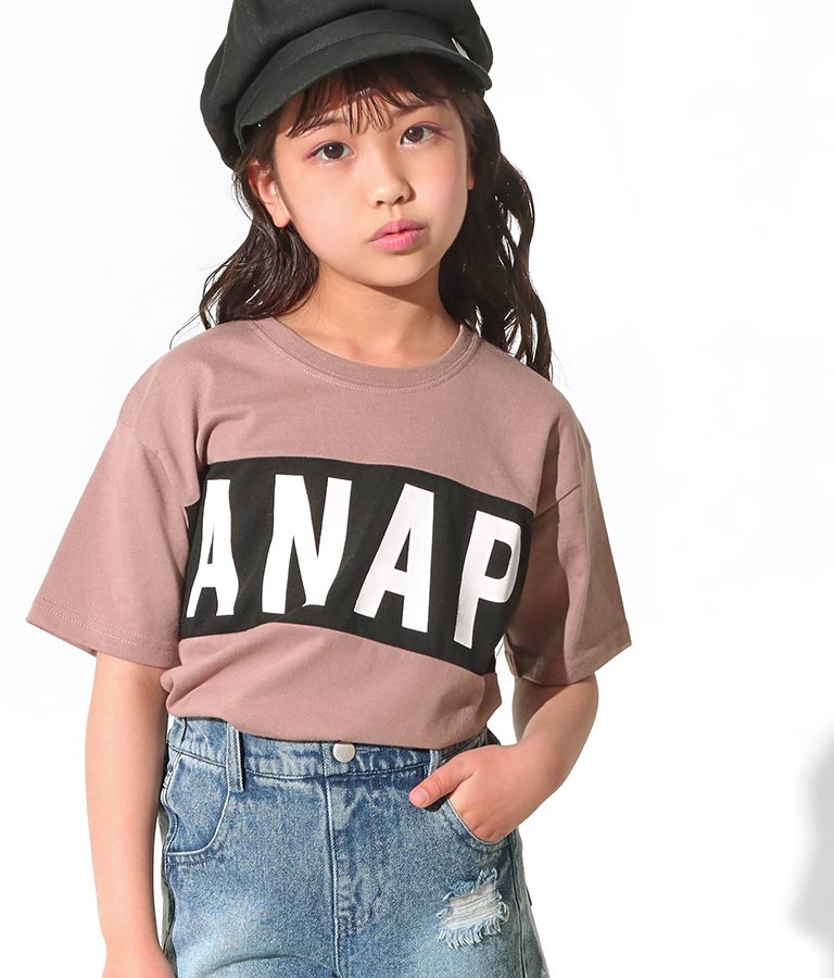 吸水速乾ANAPプリント切替バイカラーTシャツ(トップス/Tシャツ) | ANAP KIDS