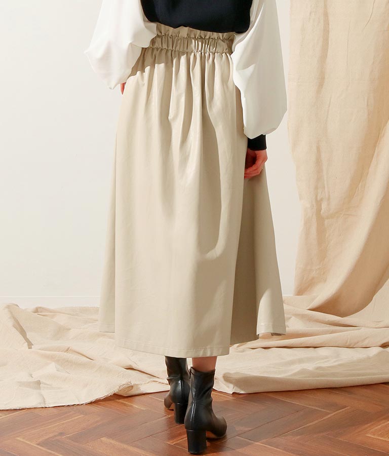 フェイクレザーフロントボタンスカート(ボトムス・パンツ /スカート) | Alluge