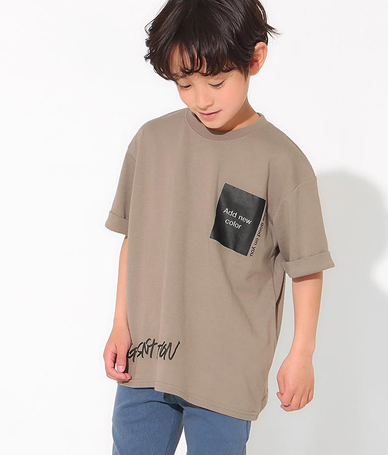 ロールアップ袖プリントビッグTシャツ(トップス/Tシャツ・スタイ) | ANAP KIDS
