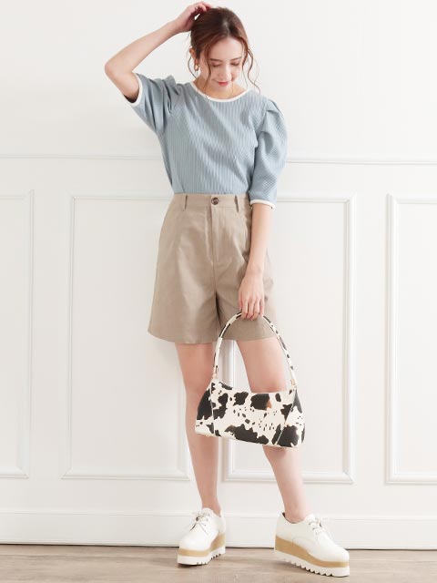 麻ライクハーフパンツコーディネート コーディネート レディースファッション通販anapオンライン