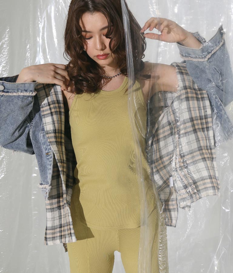 ラウンドヘムリブタンクトップ トップス タンクトップ Anap レディースファッション通販anapオンライン