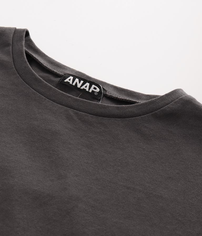サイドスリットシンプルロンT(トップス/Tシャツ・カットソー ・ロングTシャツ) | ANAP