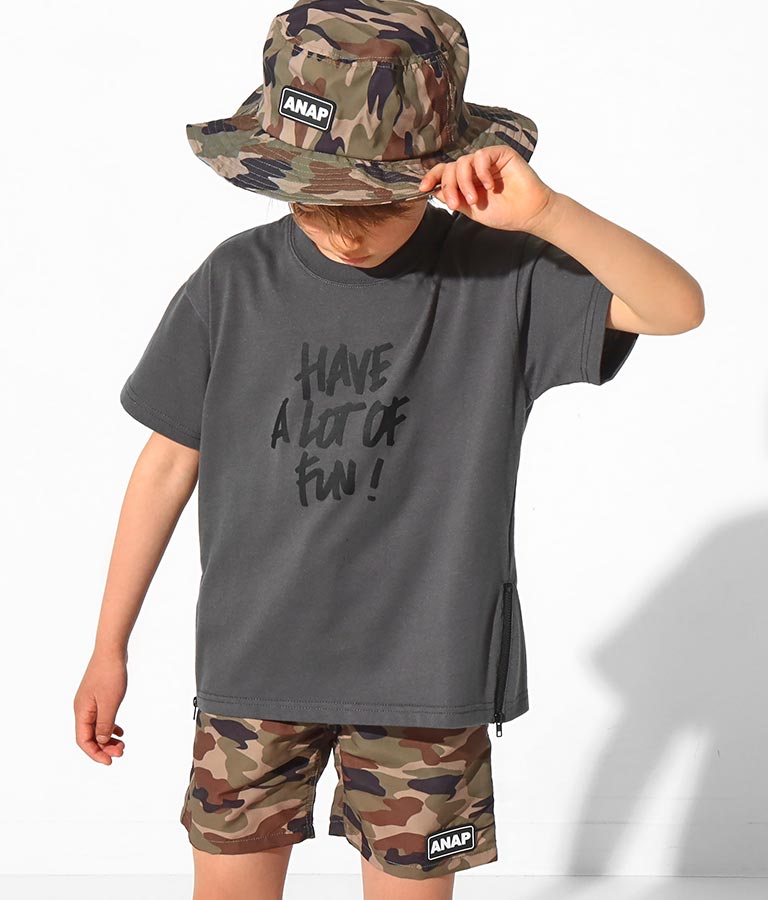 サイドジップ付ビッグTシャツ(トップス/Tシャツ) | ANAP KIDS