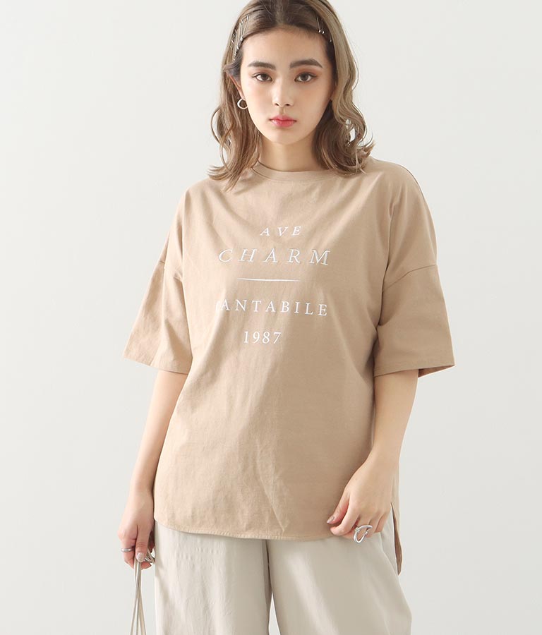 コットンプリントオーバーTシャツ(トップス/Tシャツ) | Alluge | レディースファッション通販ANAPオンライン