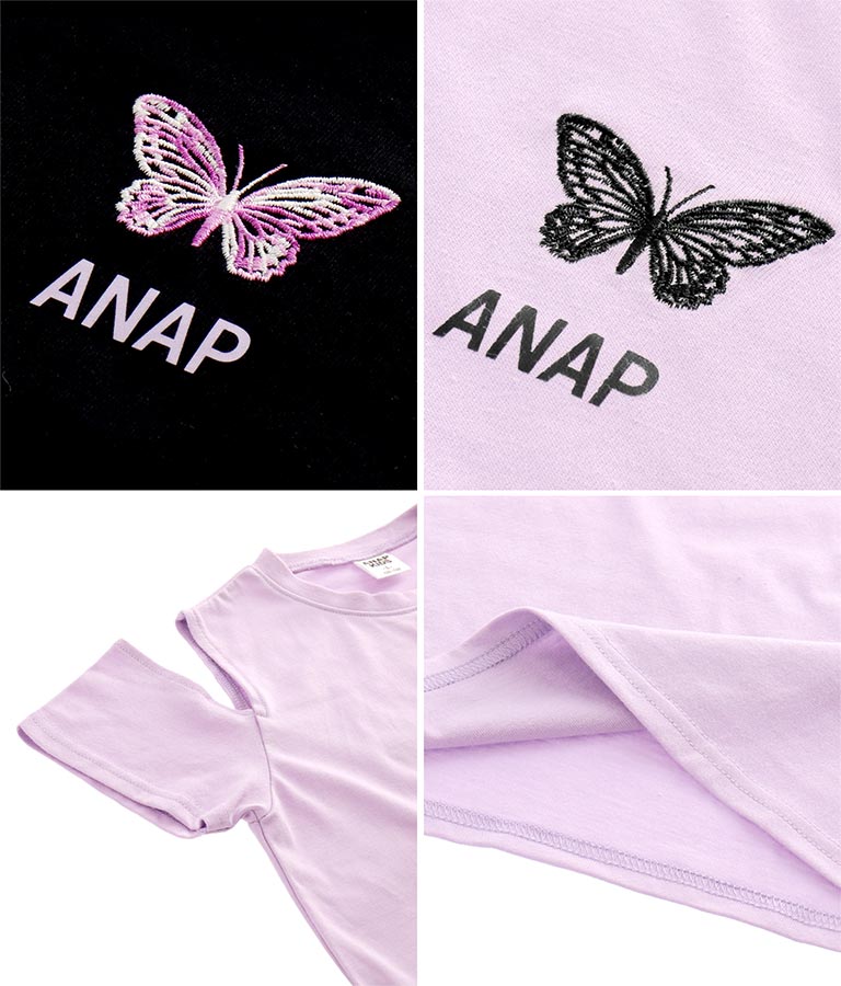 バタフライ肩あきトップス(トップス/Tシャツ) | ANAP KIDS