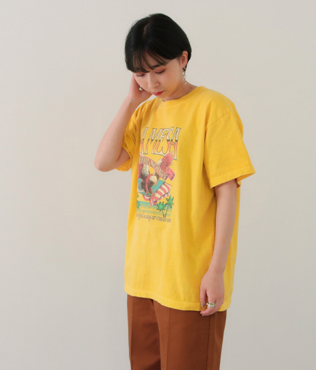 LAMESAイーグルプリントTシャツ(トップス/Tシャツ) | Factor=