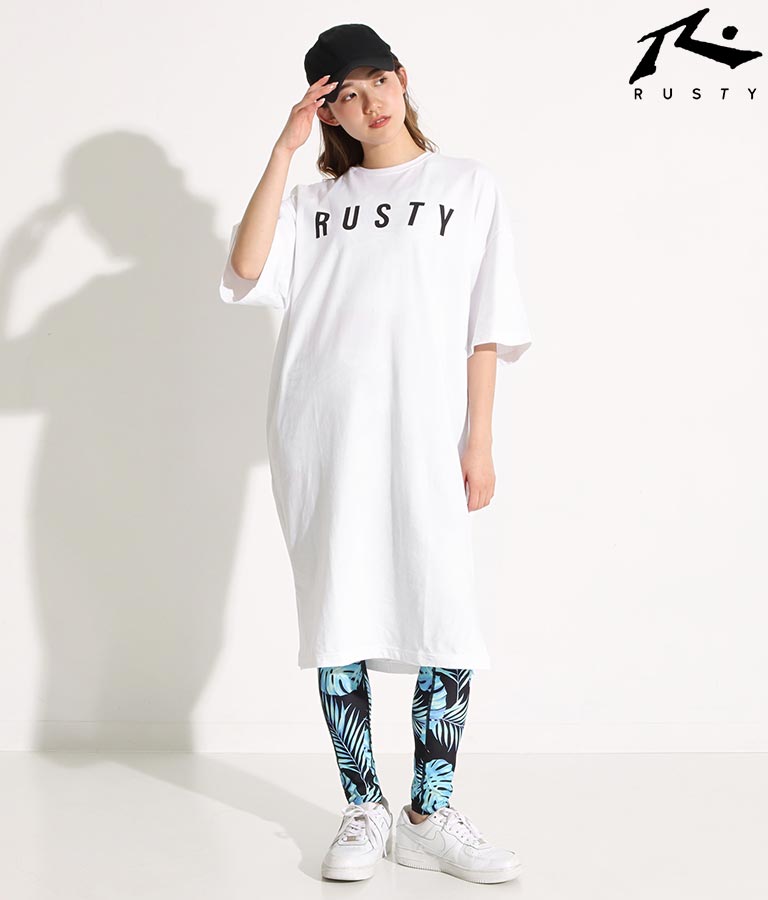 Uv半袖tシャツワンピース トップス Tシャツ ミディアムワンピ Rusty レディースファッション通販anapオンライン