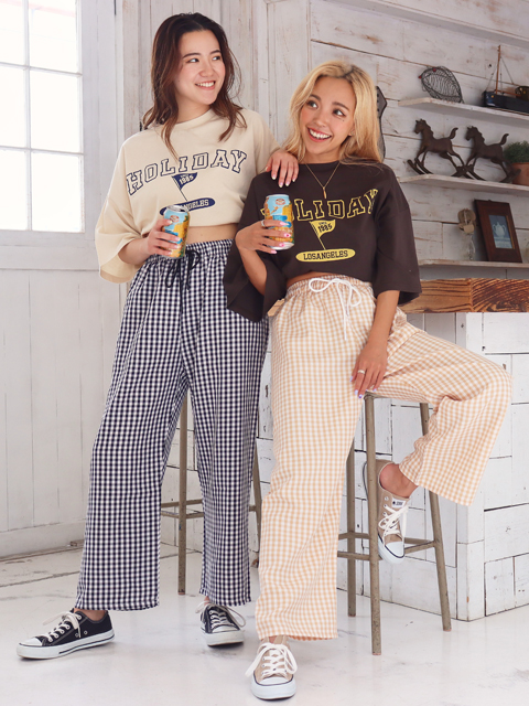 カレッジプリントビックtシャツコーディネート コーディネート レディースファッション通販anapオンライン