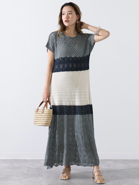 クロシェニットワンピース カットワンピースセットアップコーディネート コーディネート レディースファッション通販anapオンライン