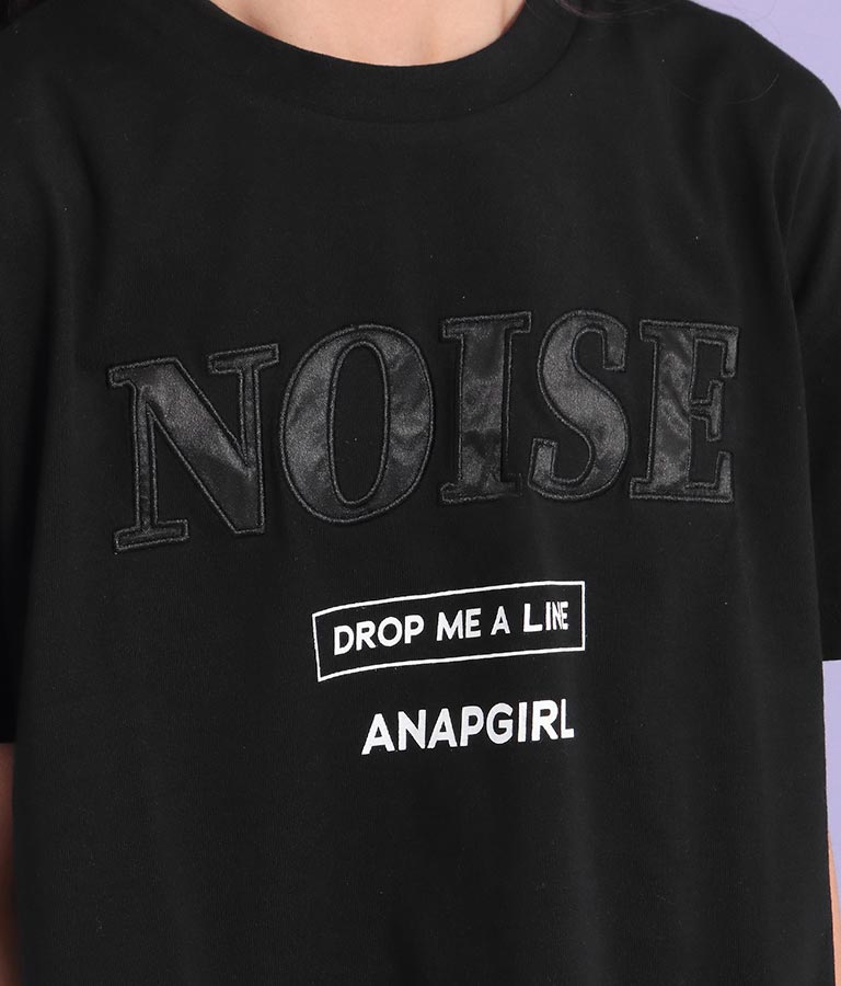 サテンワッペンクロップドトップス(トップス/Tシャツ) | ANAP GiRL