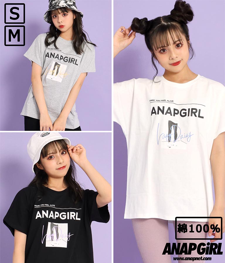 モノトーン転写tシャツ トップス Tシャツ Anap Girl レディースファッション通販anapオンライン