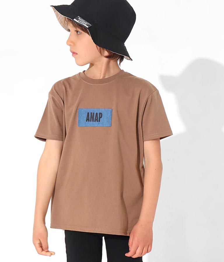 吸水速乾デニムパッチビッグTシャツ(トップス/Tシャツ) | ANAP KIDS