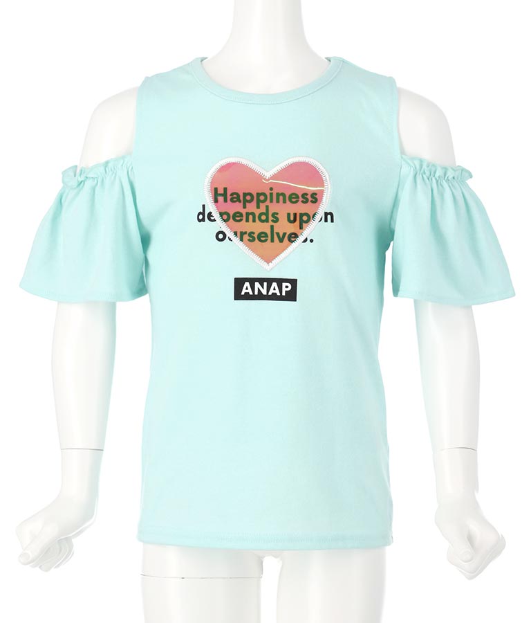 オーロラハート袖フリルトップス トップス カットソー Anap Kids レディースファッション通販anapオンライン