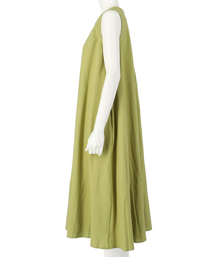 麻風aラインフレアワンピース ワンピース ドレス ロングワンピ Chille レディースファッション通販anapオンライン