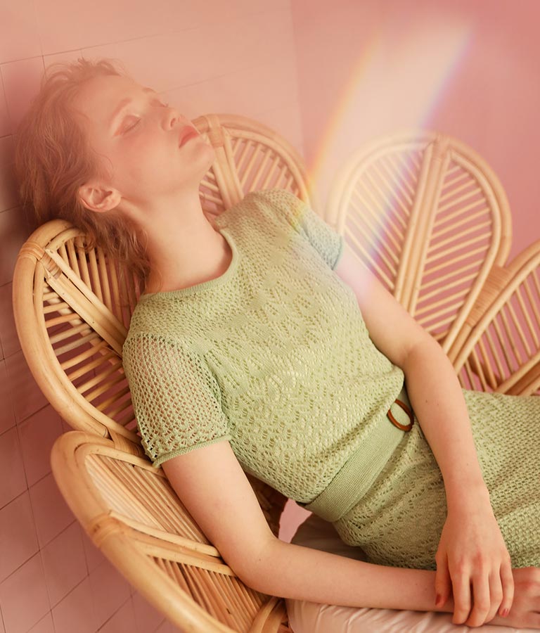 カギ編みサマーニットフレアワンピース ワンピース ドレス ロングワンピ Chille レディースファッション通販anapオンライン