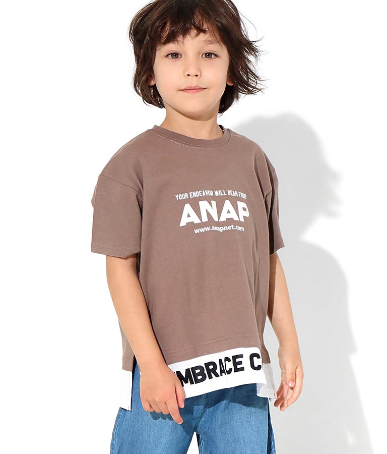 レイヤード風ビッグTシャツ(トップス/Tシャツ) | ANAP KIDS