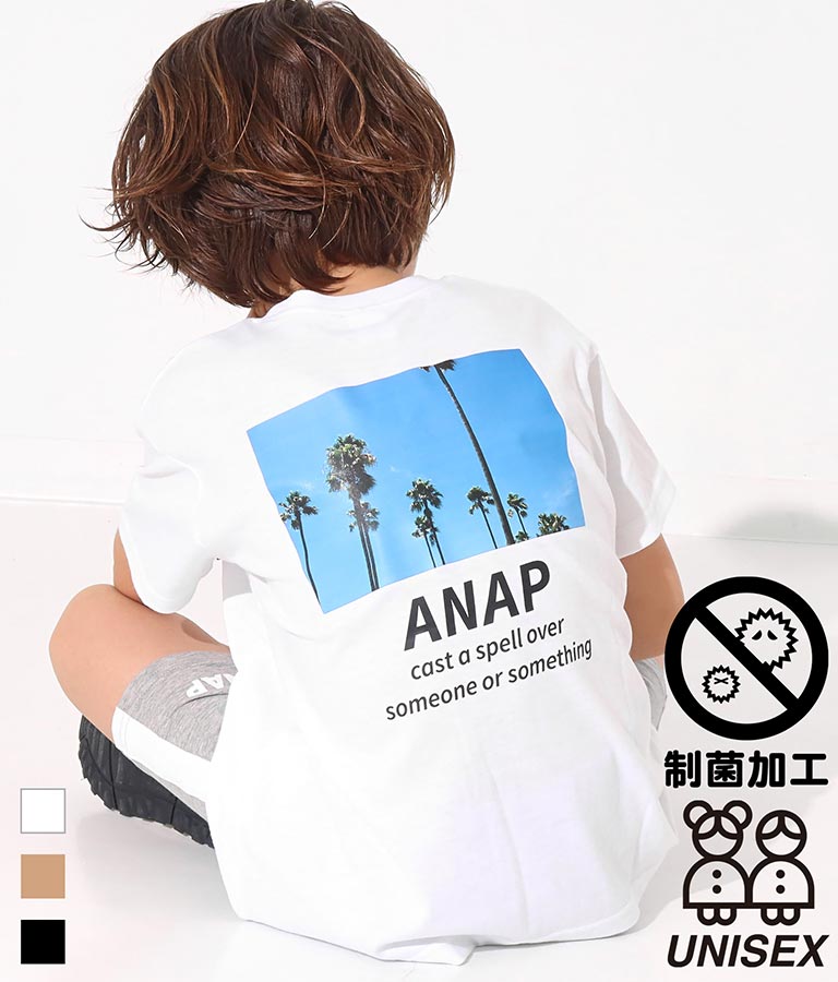 制菌ポケット付きパームツリービッグTシャツ(トップス/Tシャツ) | ANAP KIDS