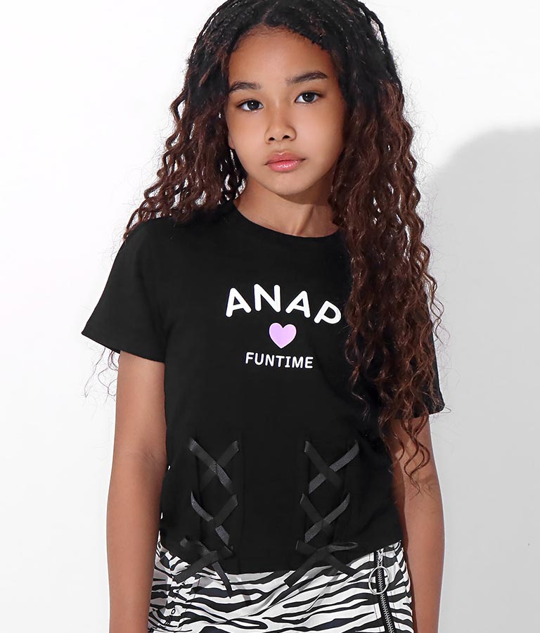 フロントレースアップTシャツ(トップス/Tシャツ) | ANAP KIDS