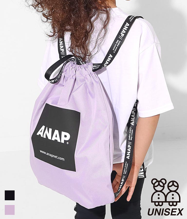 ボックスロゴナップサック バッグ 鞄 小物 バックパック リュック Anap Kids レディースファッション通販anapオンライン