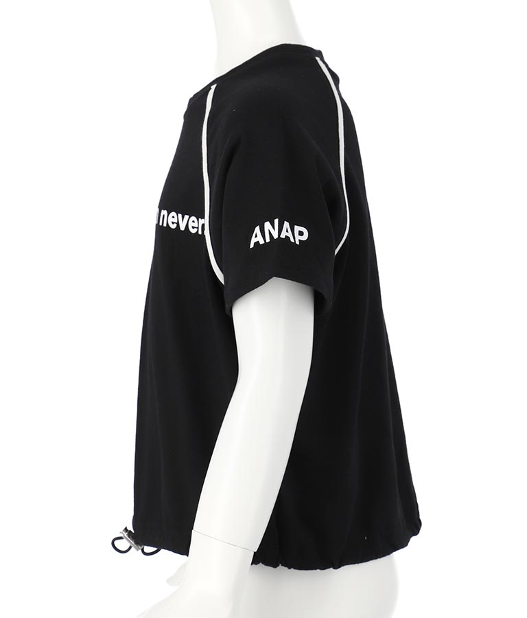 ラグランパイピングクロップドトップス(トップス/Tシャツ) | ANAP KIDS
