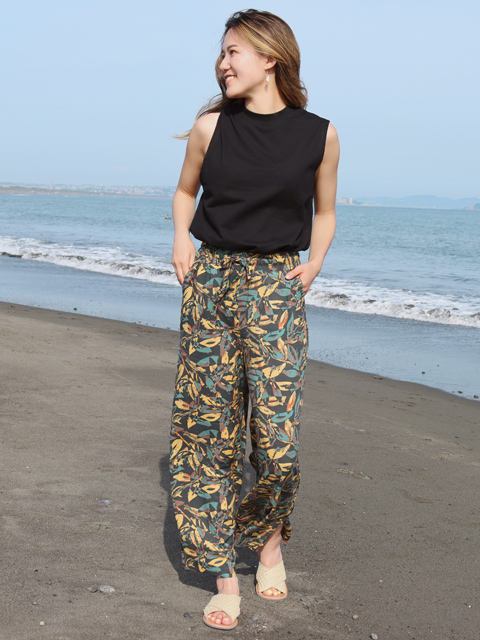 ボタニカルプリントワイドパンツコーディネート コーディネート レディースファッション通販anapオンライン