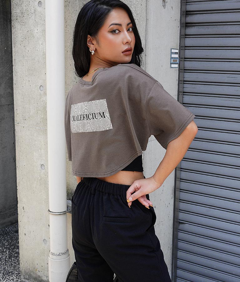 パイソンプリントスーパーショートTシャツ(トップス/Tシャツ) | anap Latina