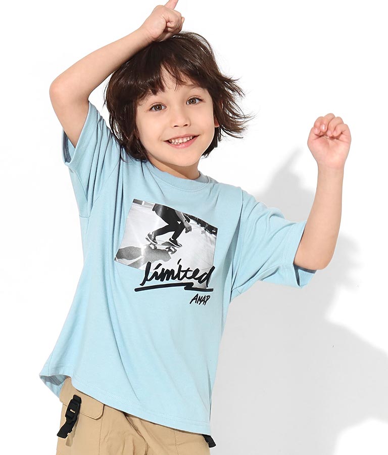スケートボードフォトビッグTシャツ(トップス/Tシャツ) | ANAP KIDS