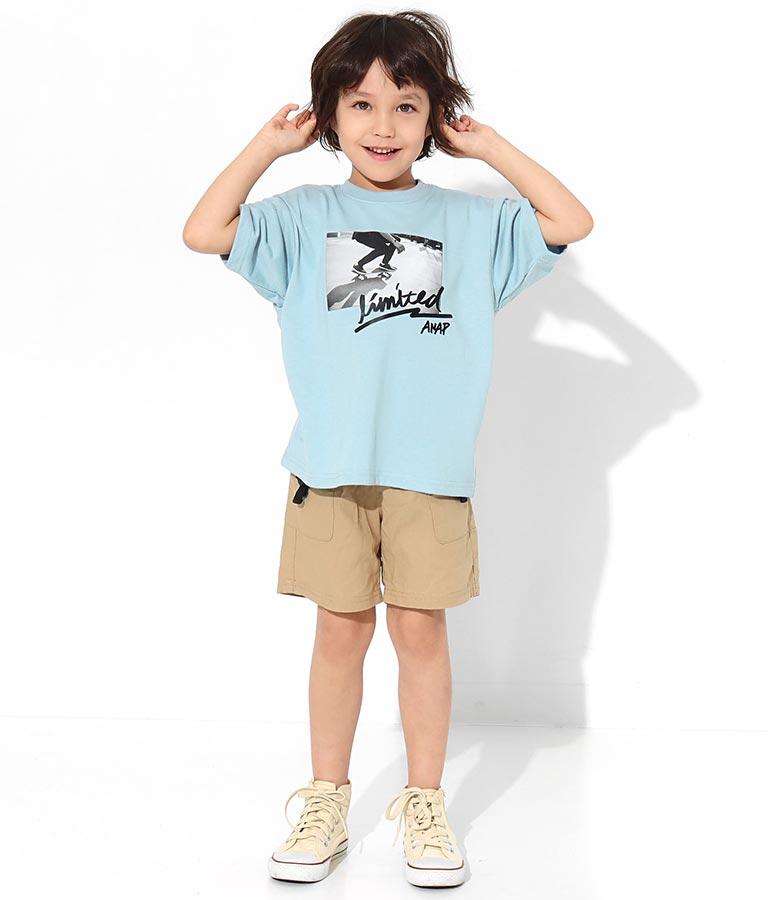 スケートボードフォトビッグTシャツ(トップス/Tシャツ) | ANAP KIDS