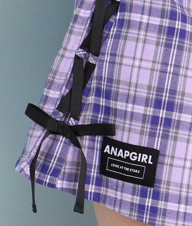 サイドレースアップチェックスカート(ボトムス・パンツ /スカート) | ANAP GiRL