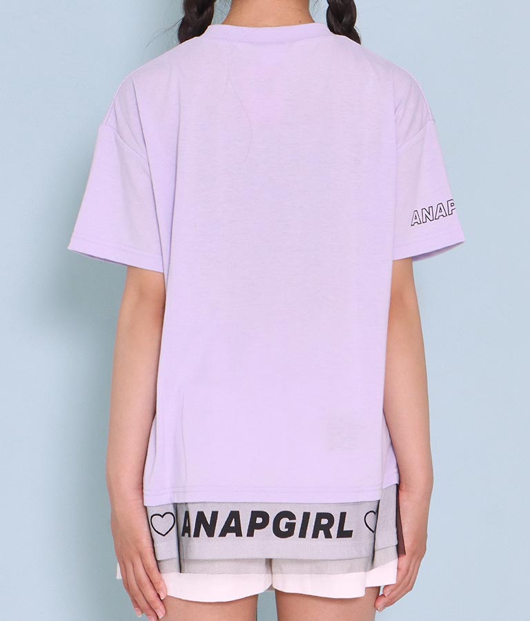クリームソーダ裾チュール重ねトップス(トップス/Tシャツ) | ANAP GiRL