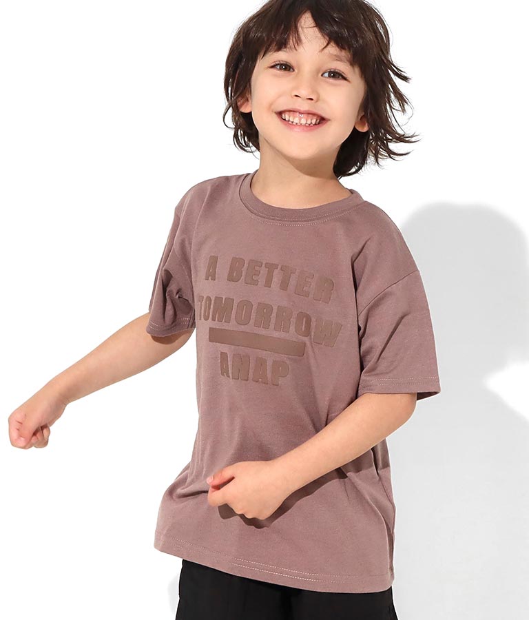 発泡プリントビッグTシャツ+ウエストポーチセット(トップス/Tシャツ) | ANAP KIDS