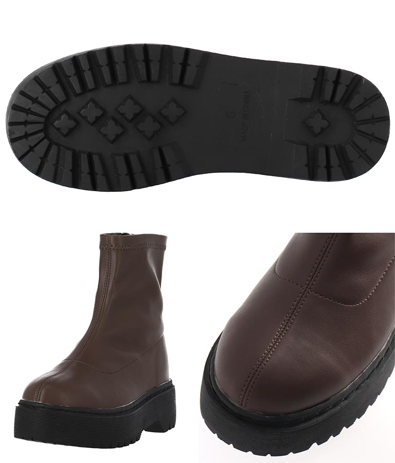 厚底ステッチショートブーツ(シューズ・靴/ブーツ・厚底ブーツ) | anap mimpi