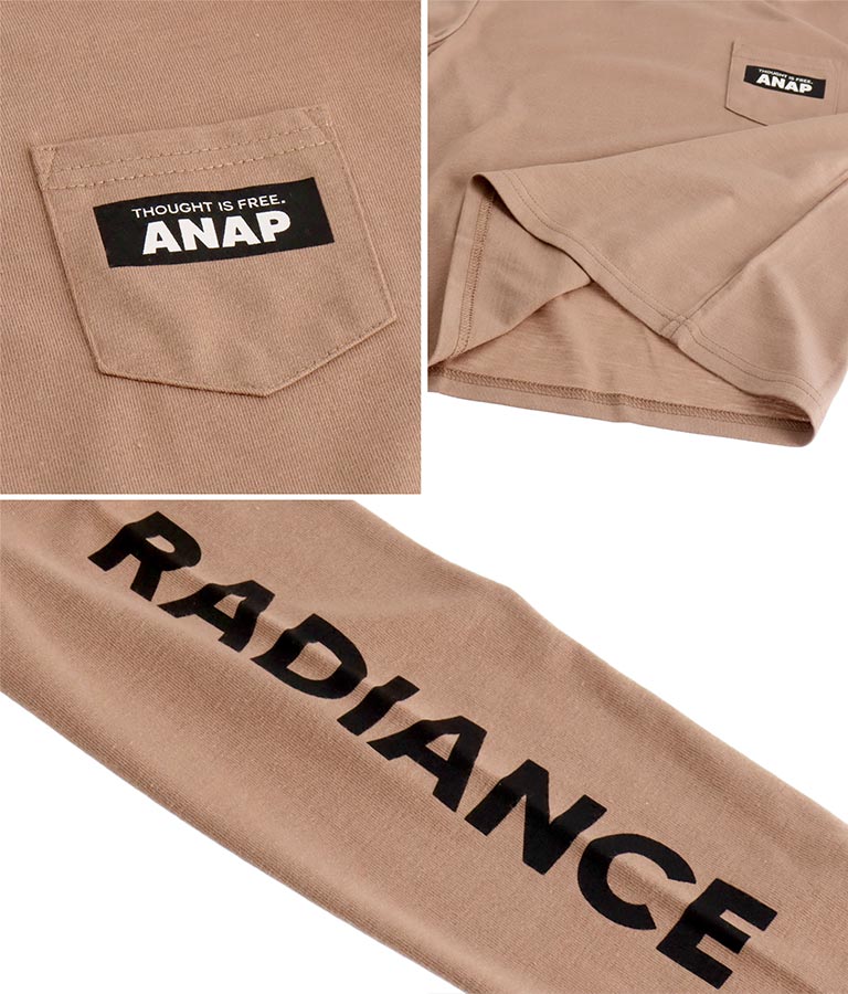 抗菌防臭袖ロゴビッグロンT(トップス/Tシャツ) | ANAP KIDS