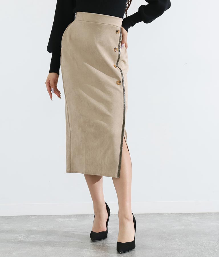 カットスエードボタンスリットラップスカート(ボトムス・パンツ /スカート) | anap Latina