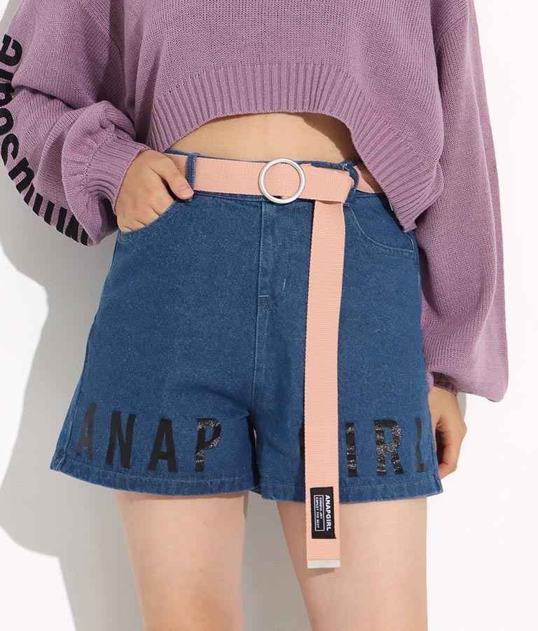 ベルト付裾ロゴショートパンツ(ボトムス・パンツ /ショートパンツ) | ANAP GiRL