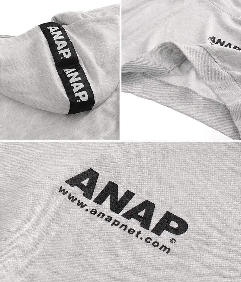 ANAPロゴクロップド裏毛フーディートップス(トップス/スウェット・トレーナー) | ANAP