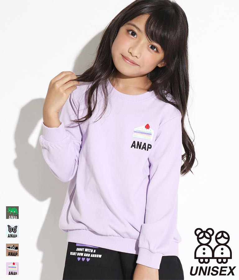 ワンポイント刺繍ミニ裏毛トレーナー(トップス/スウェット・トレーナー) | ANAP KIDS