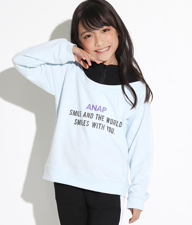 ハートジップドッキングトップス(トップス/Tシャツ・カットソー ) | ANAP KIDS