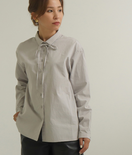 【低身長向けサイズ】タイリボンシャツ(トップス/シャツ・ブラウス) | AULI