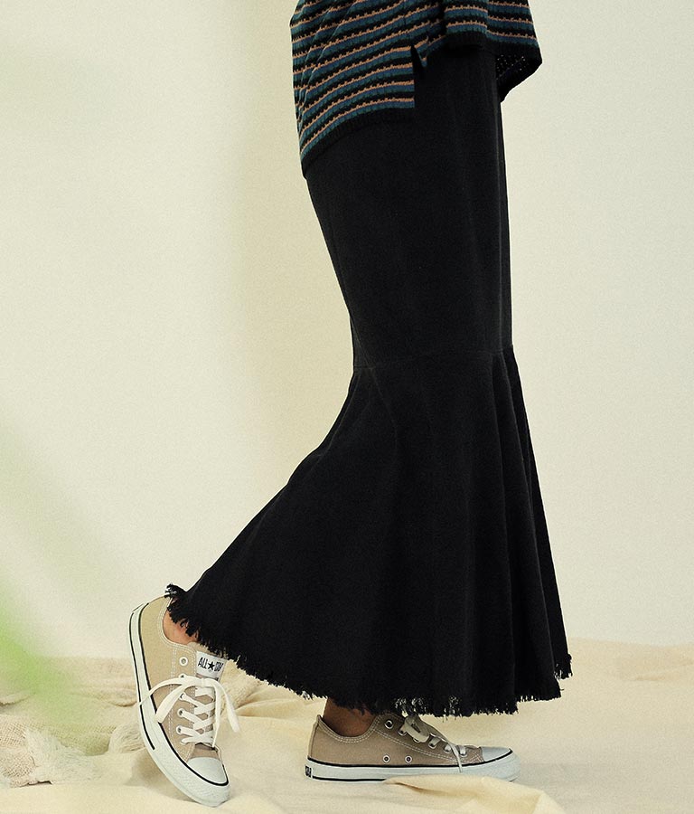 ツイル裾フリンジマーメイドスカート(ボトムス・パンツ /ミモレ丈スカート・スカート) | anap mimpi