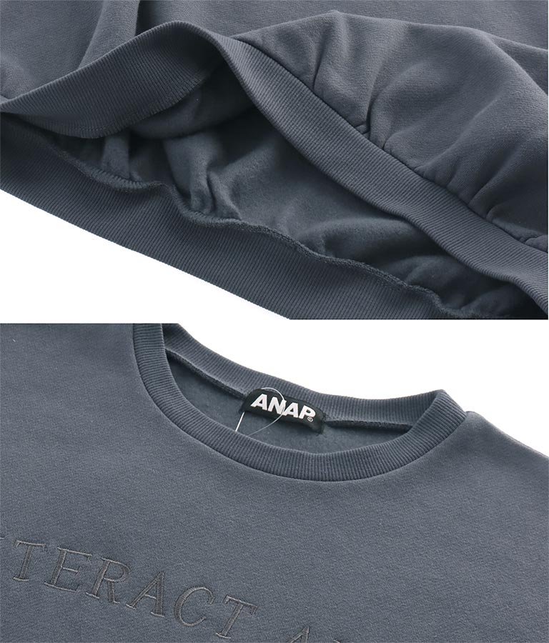 裏起毛同色刺繍プルオーバー(トップス/スウェット・トレーナー) | ANAP