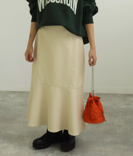 【低身長向けサイズ】フェイクレザーマーメイドスカート(ボトムス・パンツ /ミモレ丈スカート) | AULI